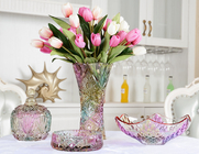 Colored Sunflower Decorative Glass Vases Classical For Home Deco Elegant Gift