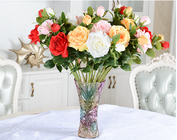 Colored Sunflower Decorative Glass Vases Classical For Home Deco Elegant Gift